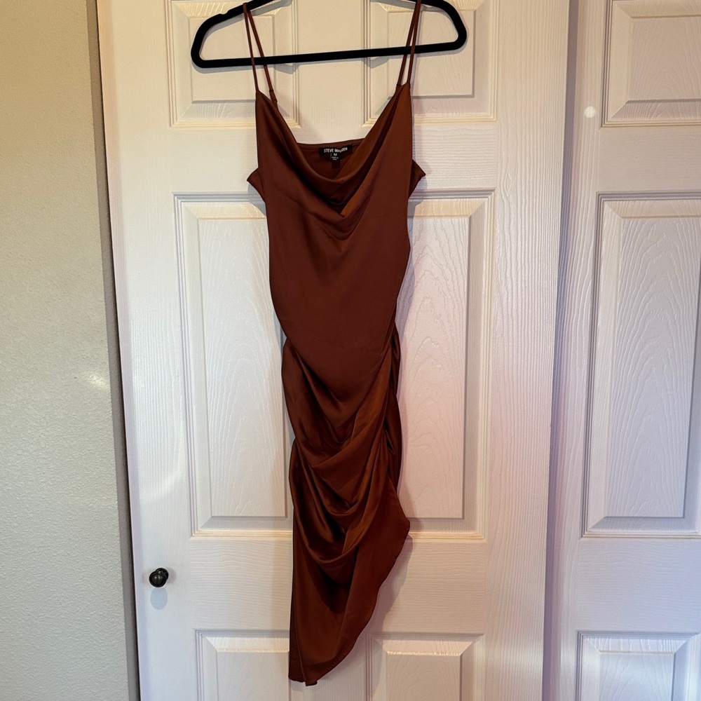 Steve Madden Asymmetrical Brown Dress